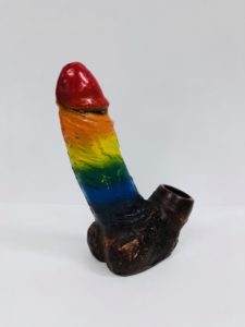 Pudendum Wooden Pipes $19.99 7oz Rainbow Penis