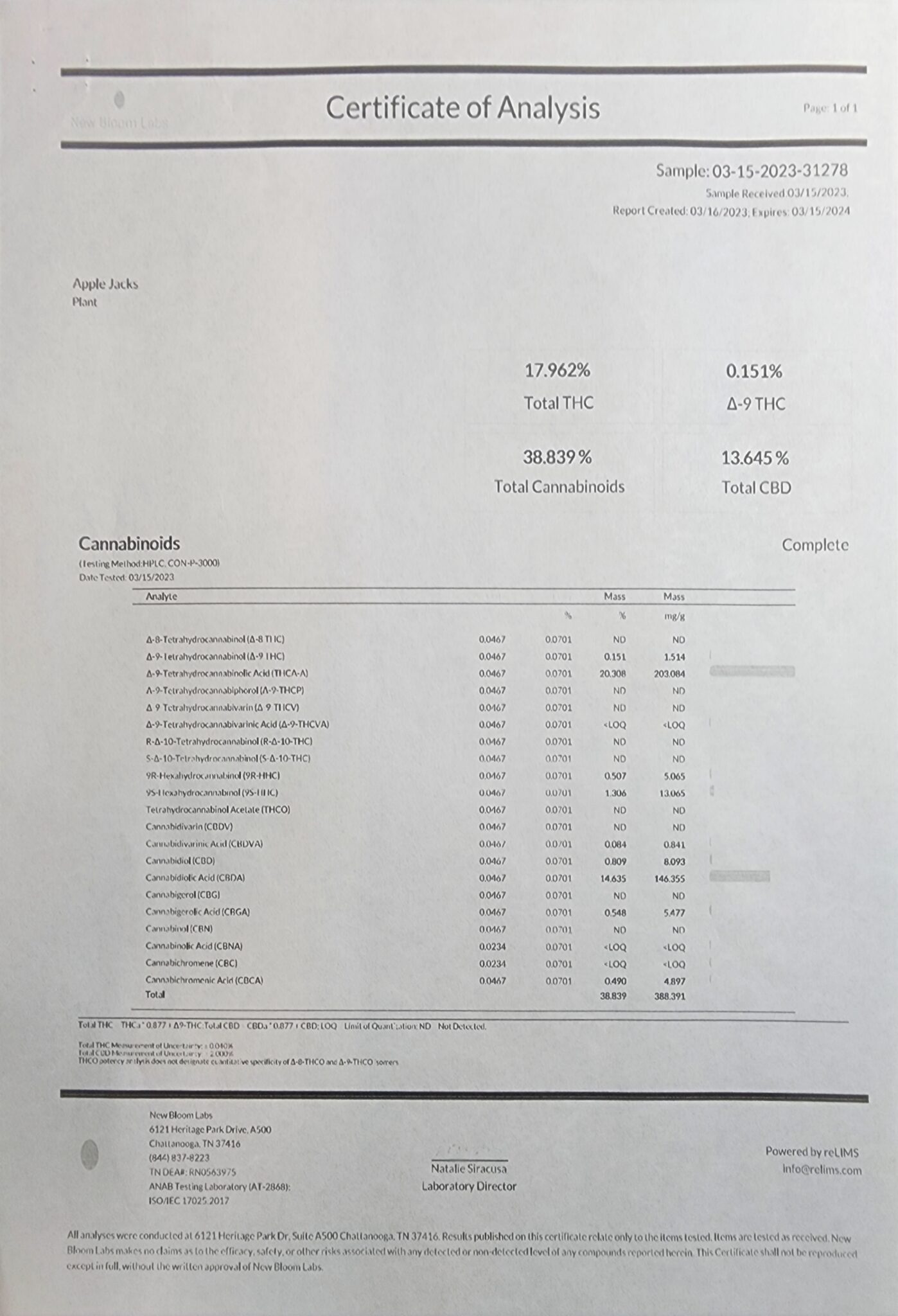 Apple Jacks (THCa) Green Valley CBD